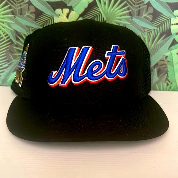 🟠🔵New era fitted New York Mets mesh hat size 7 5/8 - Picture 1 of 6